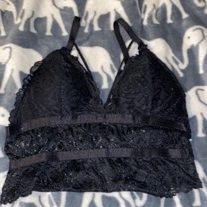 black bralette